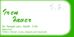 iren haver business card