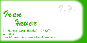 iren haver business card